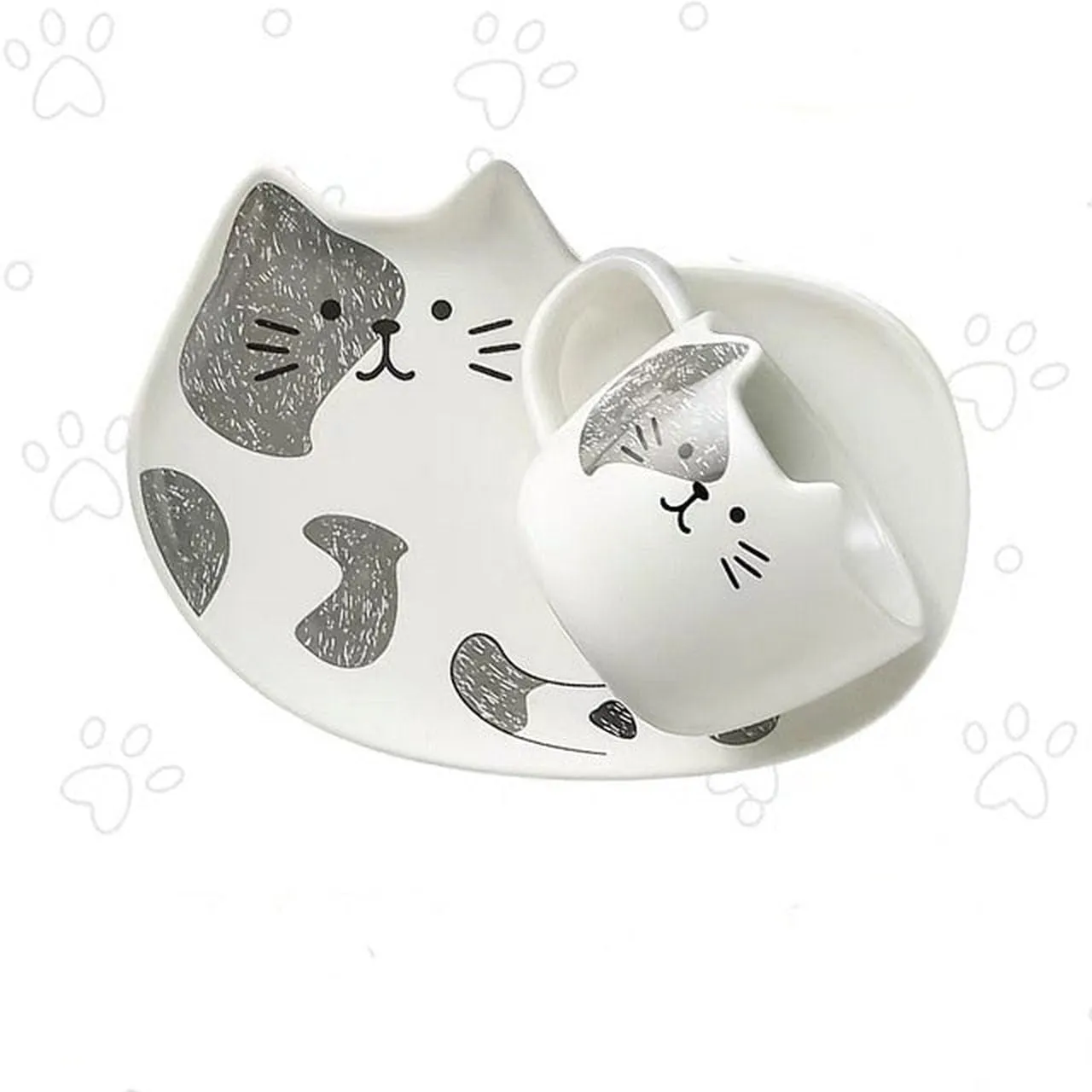 Coffee Cup With Set Creative Cute Cat Tea Cup