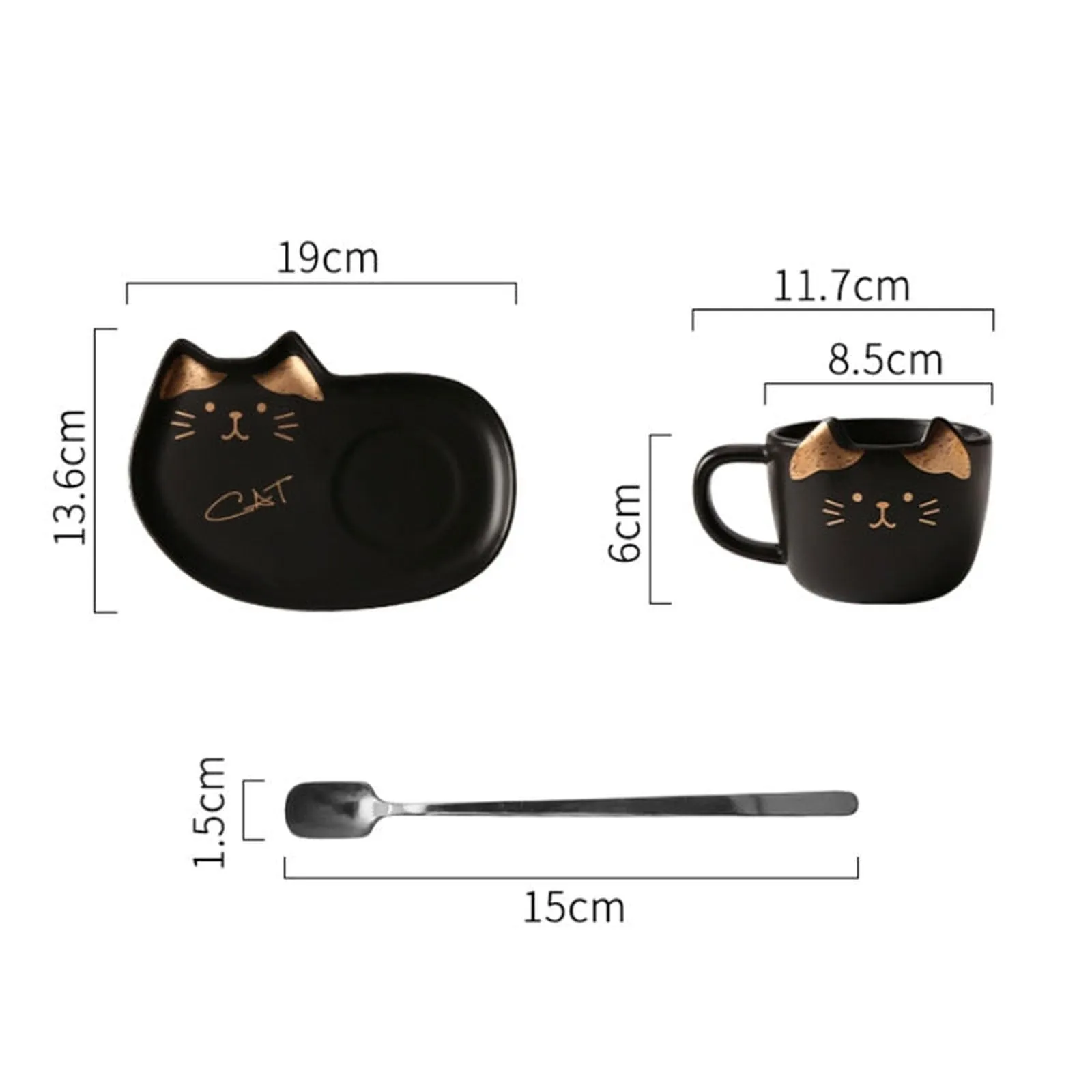 Coffee Cup With Set Creative Cute Cat Tea Cup