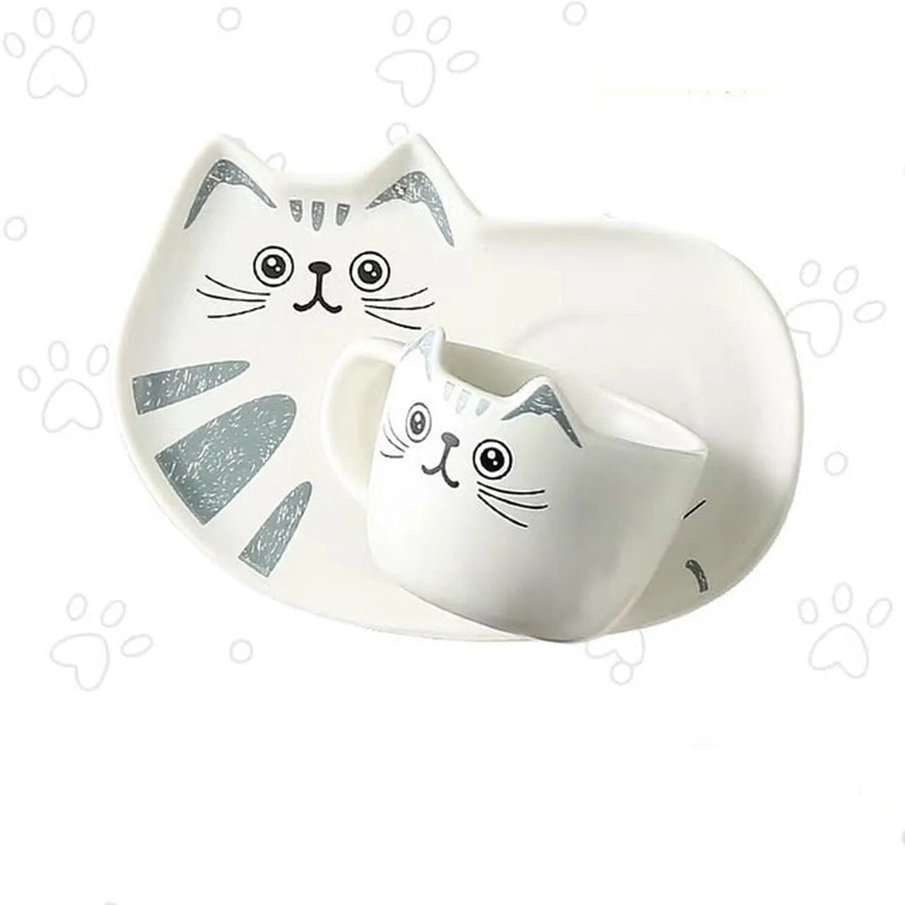 Coffee Cup With Set Creative Cute Cat Tea Cup