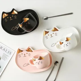 Coffee Cup With Set Creative Cute Cat Tea Cup