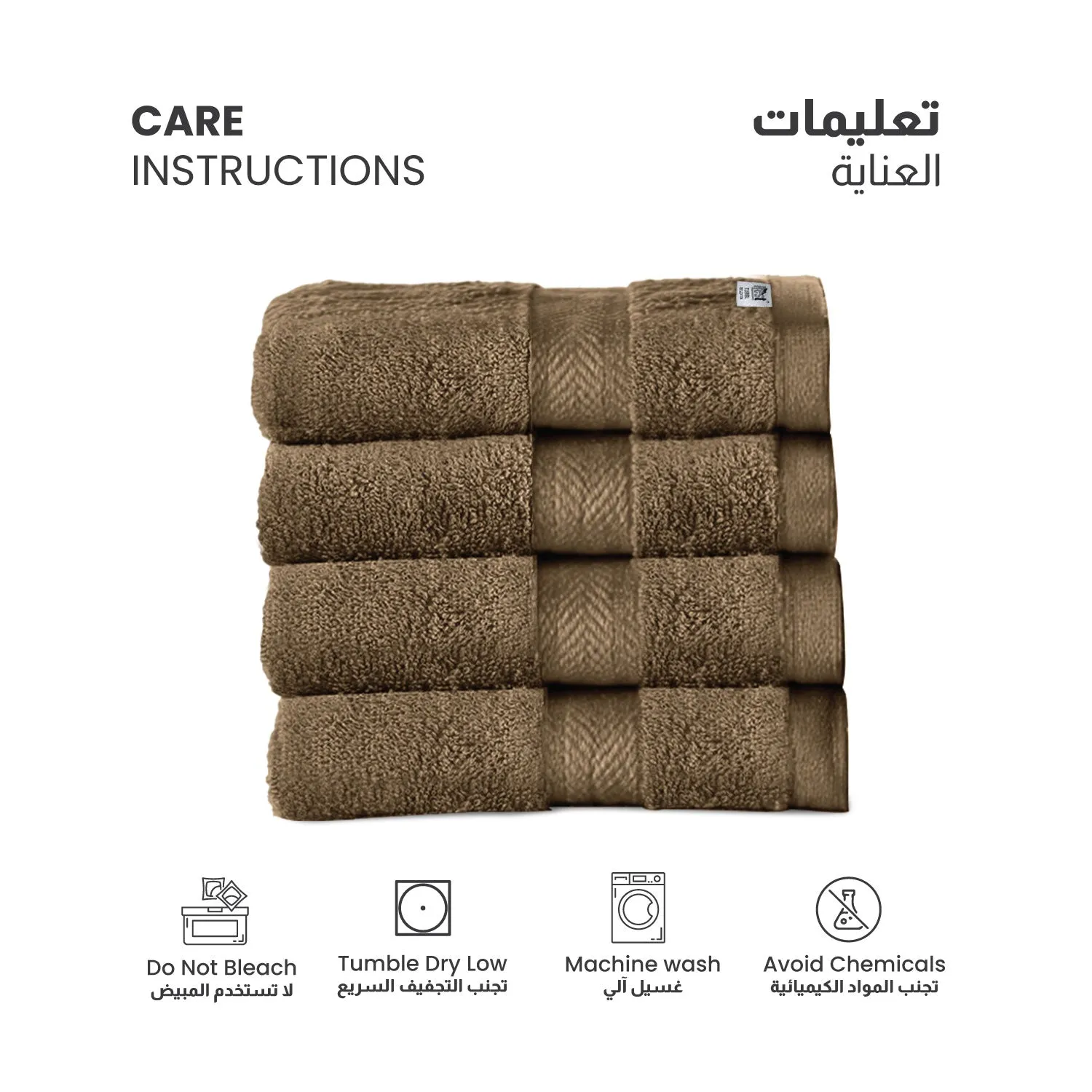 Cotton Face Towel 30x30 CM 4 Piece Set-Soft Feel, Quick Dry, Highly Absorbent Durable Towels