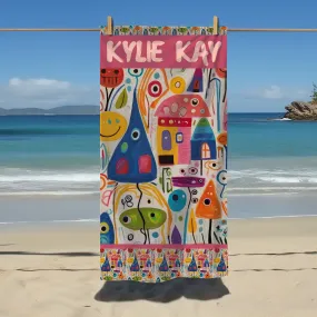 Custom Summer Vibes Beach Towel