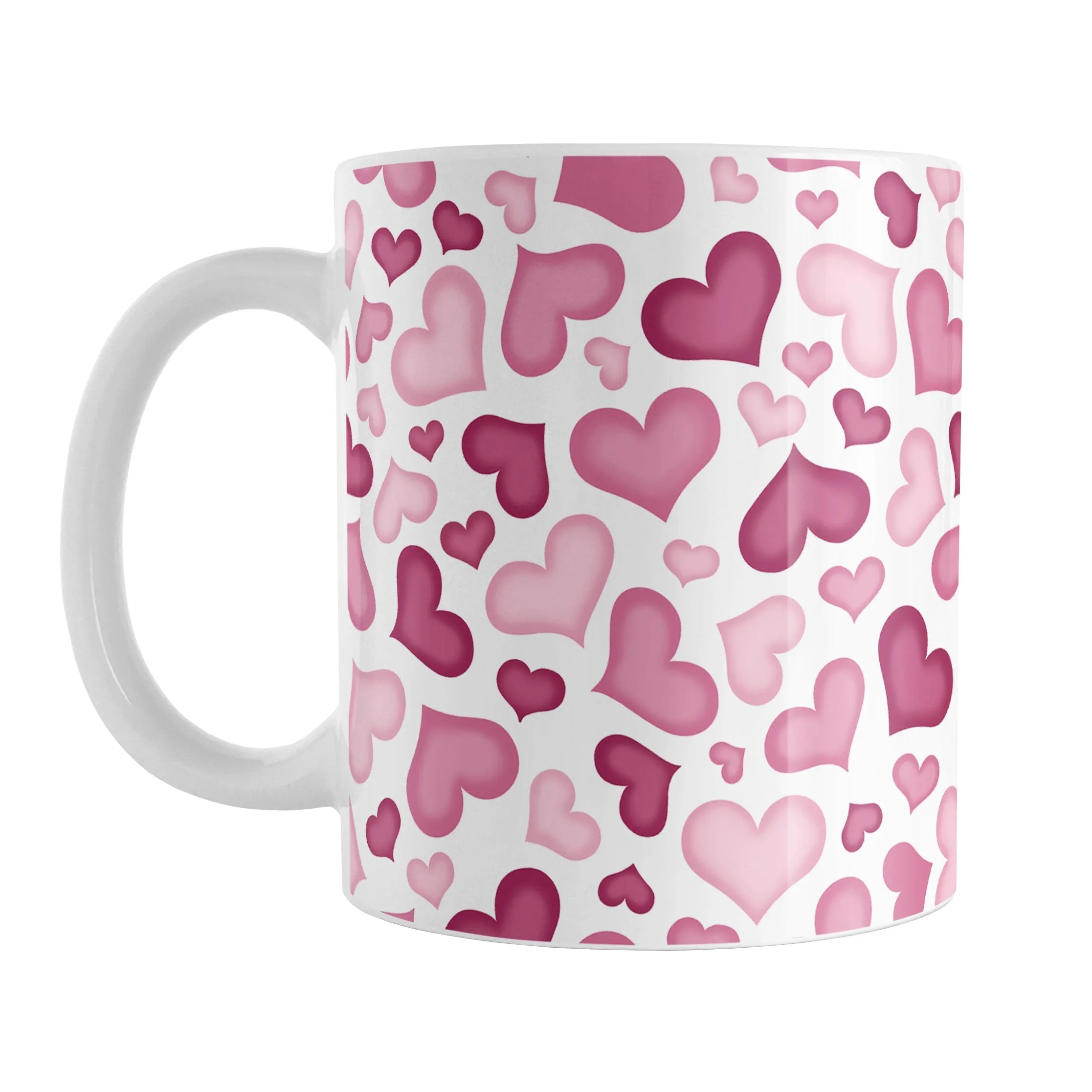 Cute Pink Hearts Pattern Mug