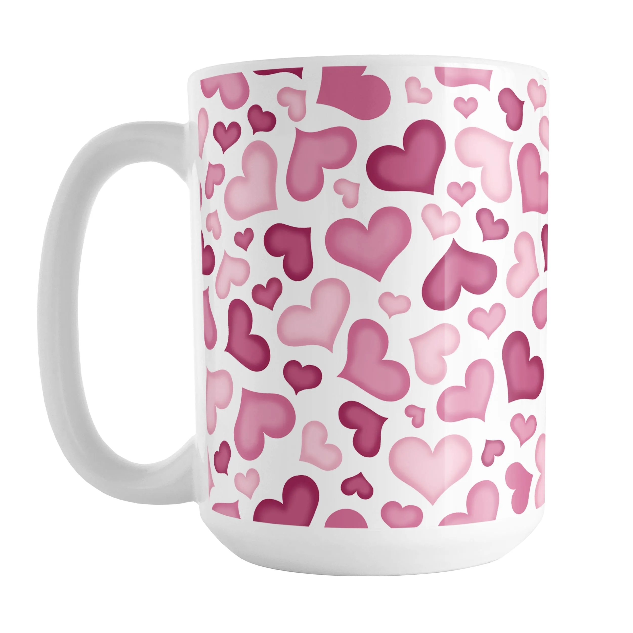 Cute Pink Hearts Pattern Mug