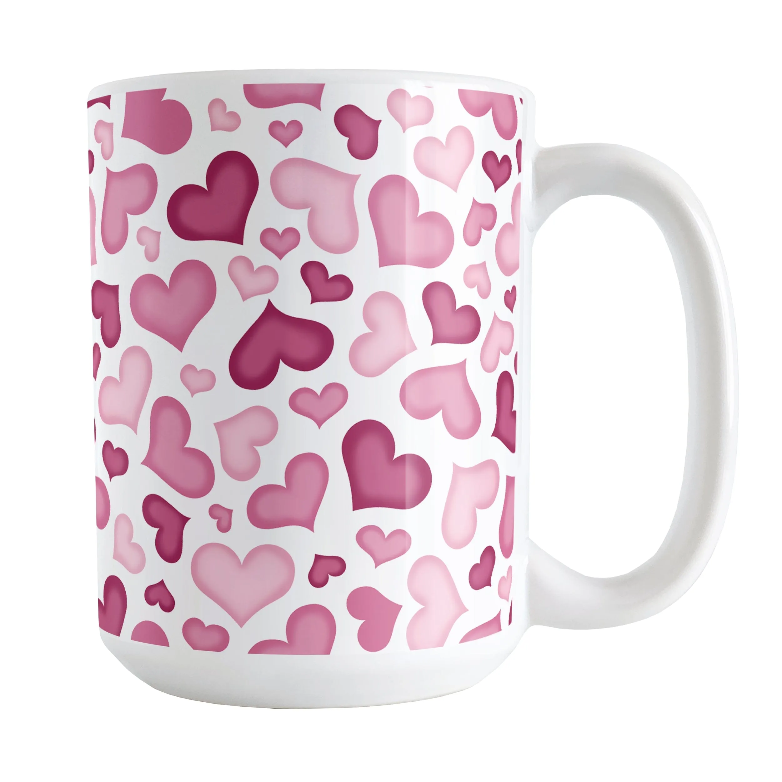 Cute Pink Hearts Pattern Mug