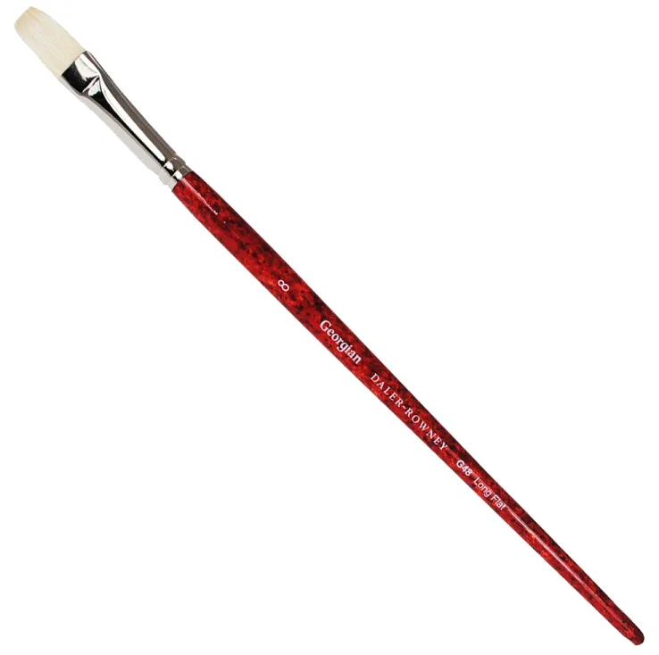 Daler Rowney Georgian Oil Brushes Series G48 Long Flat No. 8