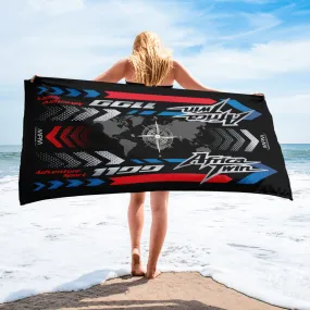 Designed Beach Towel Inspired by Honda Africa Twin White Color Motorcycle Model - MM9452