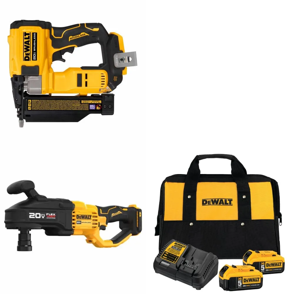 DeWalt DCD445B 20V Stud and Joist Drill w/ DCN623B Nailer & FREE Battery 2-Pack