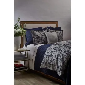 Diamond Quilted Coverlet Set, Navy Velvet