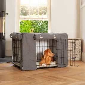 Dog Crate with Crate Cover in Essentials Herdwick Graphite by Lords & Labradors