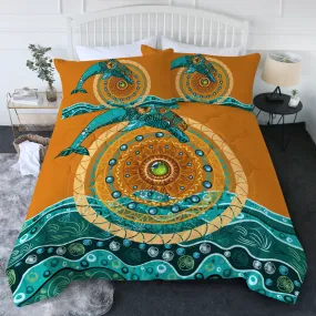 Dolphin Mandala Comforter Set