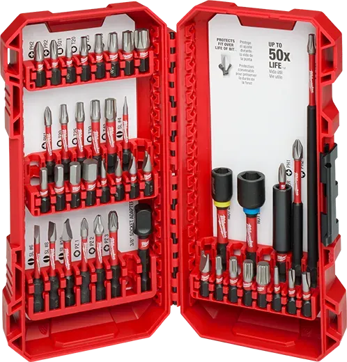 Drill Bits - Milwaukee SHOCKWAVE Impact Duty™ Driver Bit Auto Set – 43PC, 48-32-4033