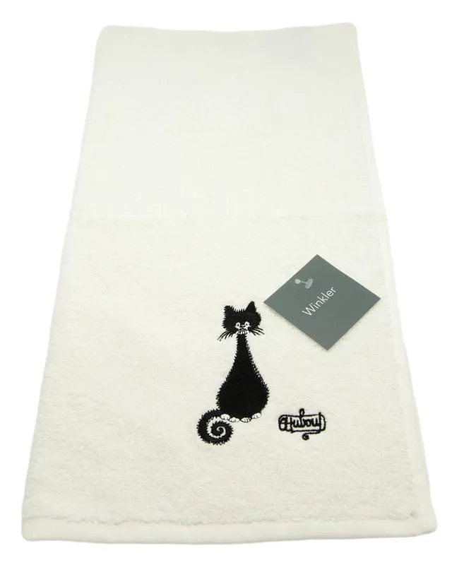 Dubout Cats, Cat Portrait Terry Cloth Hand Towel