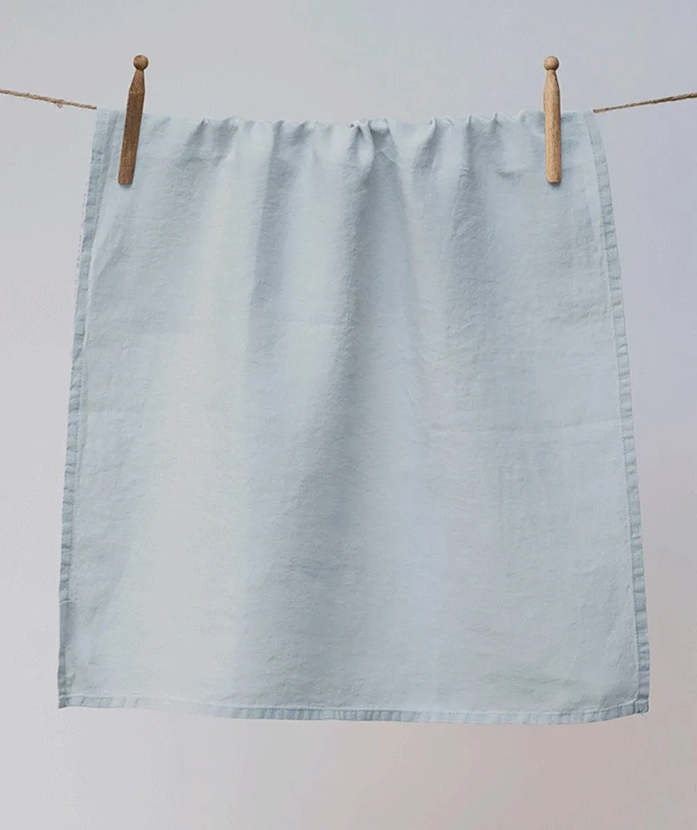 Duck Egg Linen Tea Towel