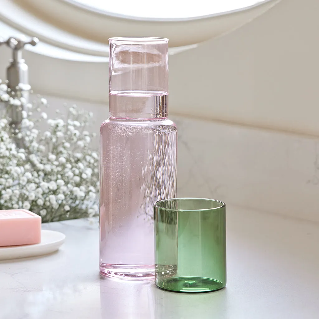 Duo Tone Glass Carafe - Pink/Green