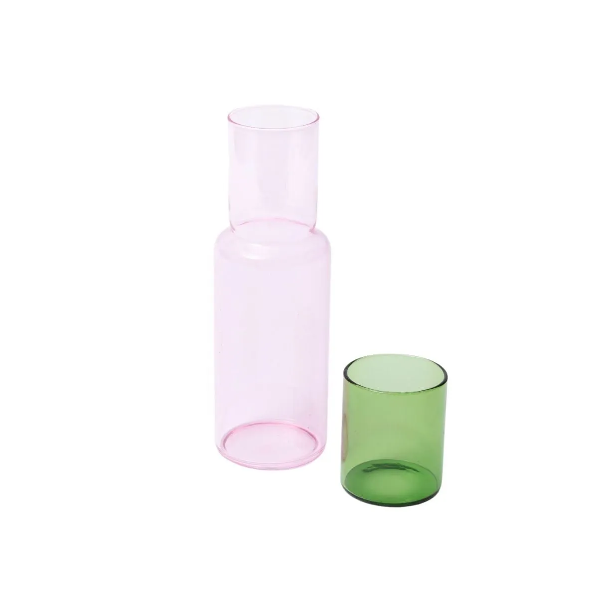 Duo Tone Glass Carafe - Pink/Green