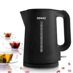 Duronic Electric Kettle EK17BK Cordless Kettles Hot Water Boiler Electrical Heating with Fast Boil Dry Protection Quiet Electronic Kitchen Kettle for Boiling Water Tea Coffee Hot Chocolate Soup - Black