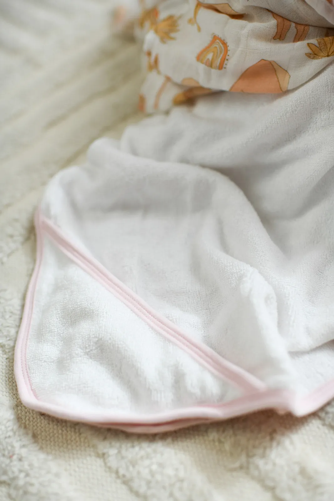 Dusky Rose Hooded Bath Towel Set