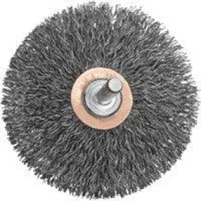 DW4903 DeWalt Wire wheel,3" Crimped Flat Faced End Brush/Carbon Steel 1/4" Stem .014"