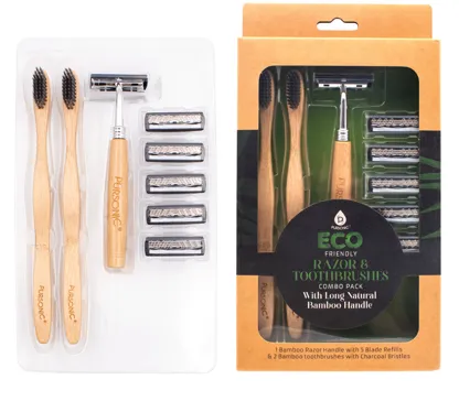 Eco Friendly Razor & Toothbrushes Combo Pack by Pursonic