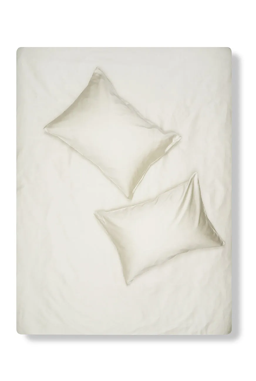 Egyptian Cotton Sateen Bedding in Eggshell Color