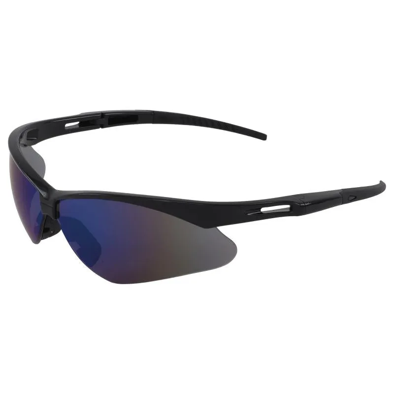 ERB Octane Black Blue Mirror Safety Glasses #15332