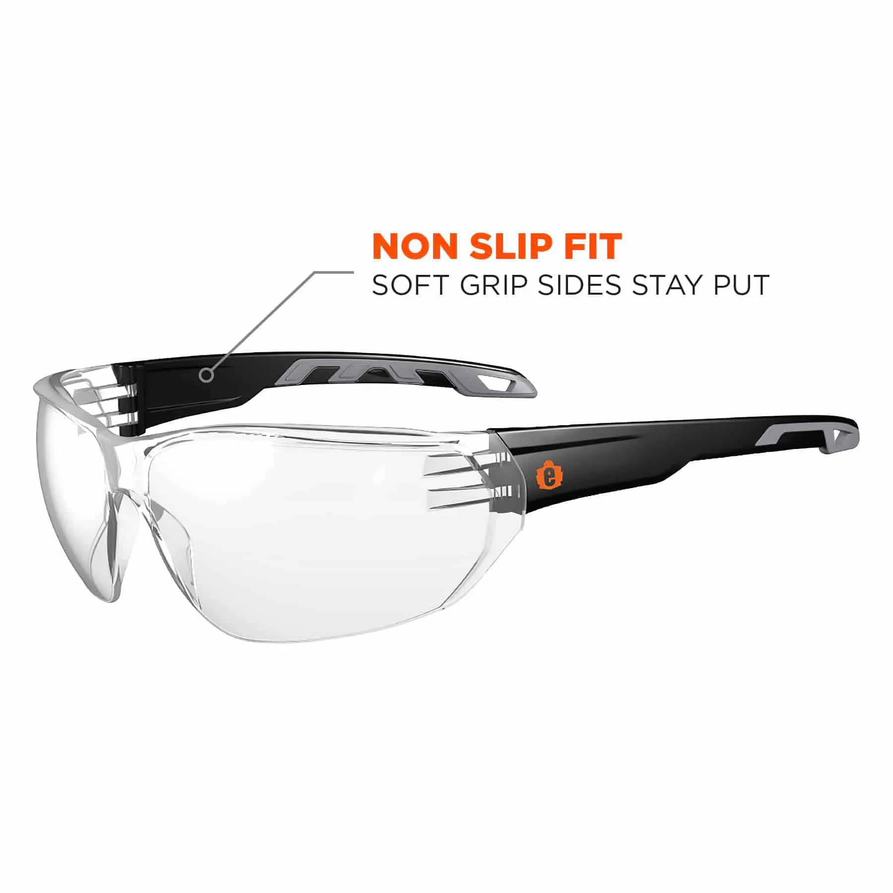 Ergodyne 59200 VALI Clear Lens Matte Black Frameless Safety Glasses