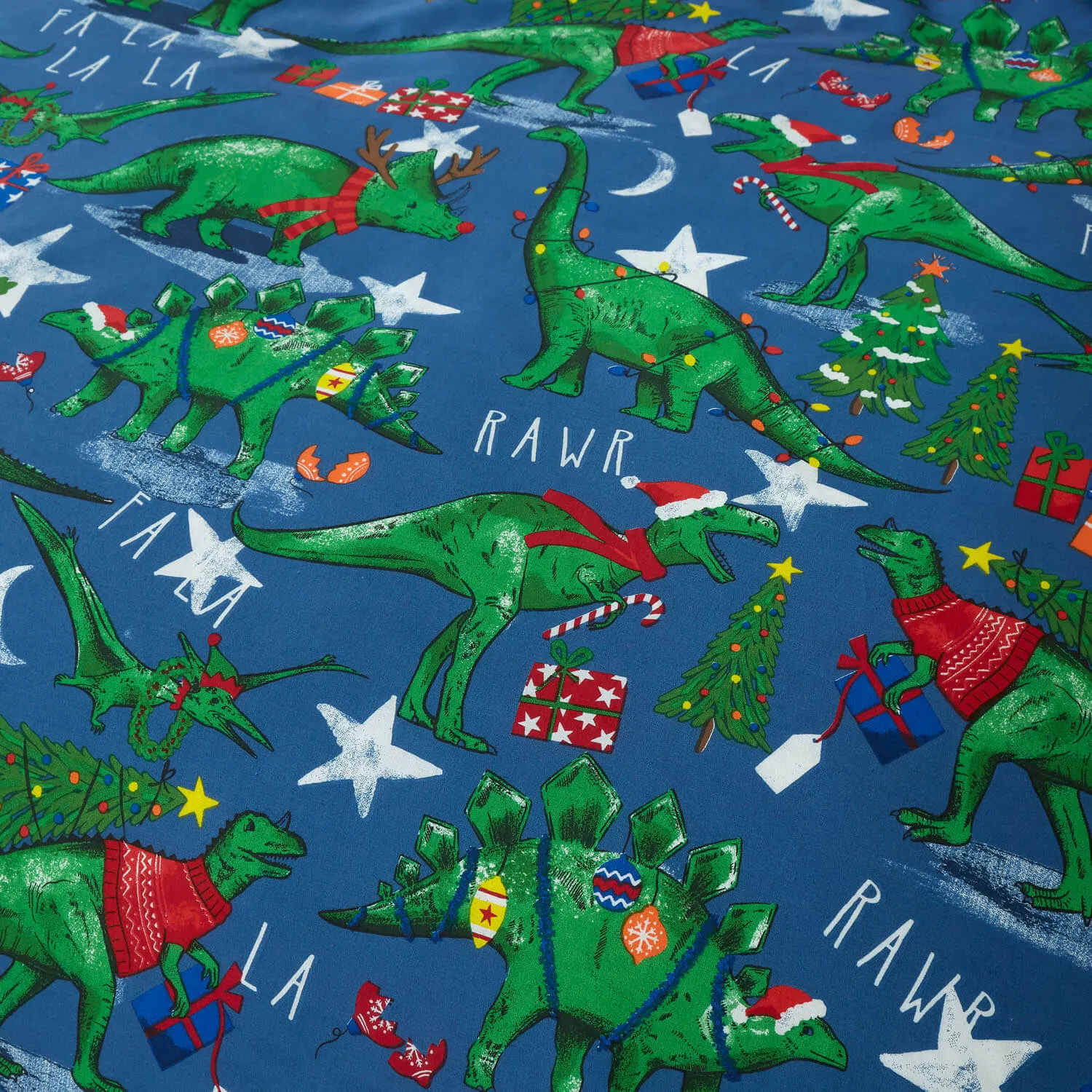 Festive Dinosaur Christmas Bedding