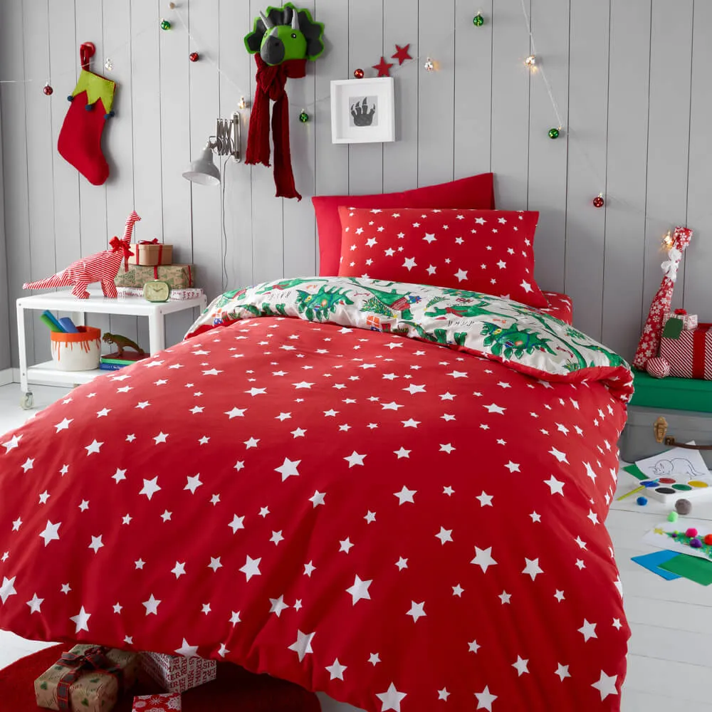 Festive Dinosaur Christmas Bedding