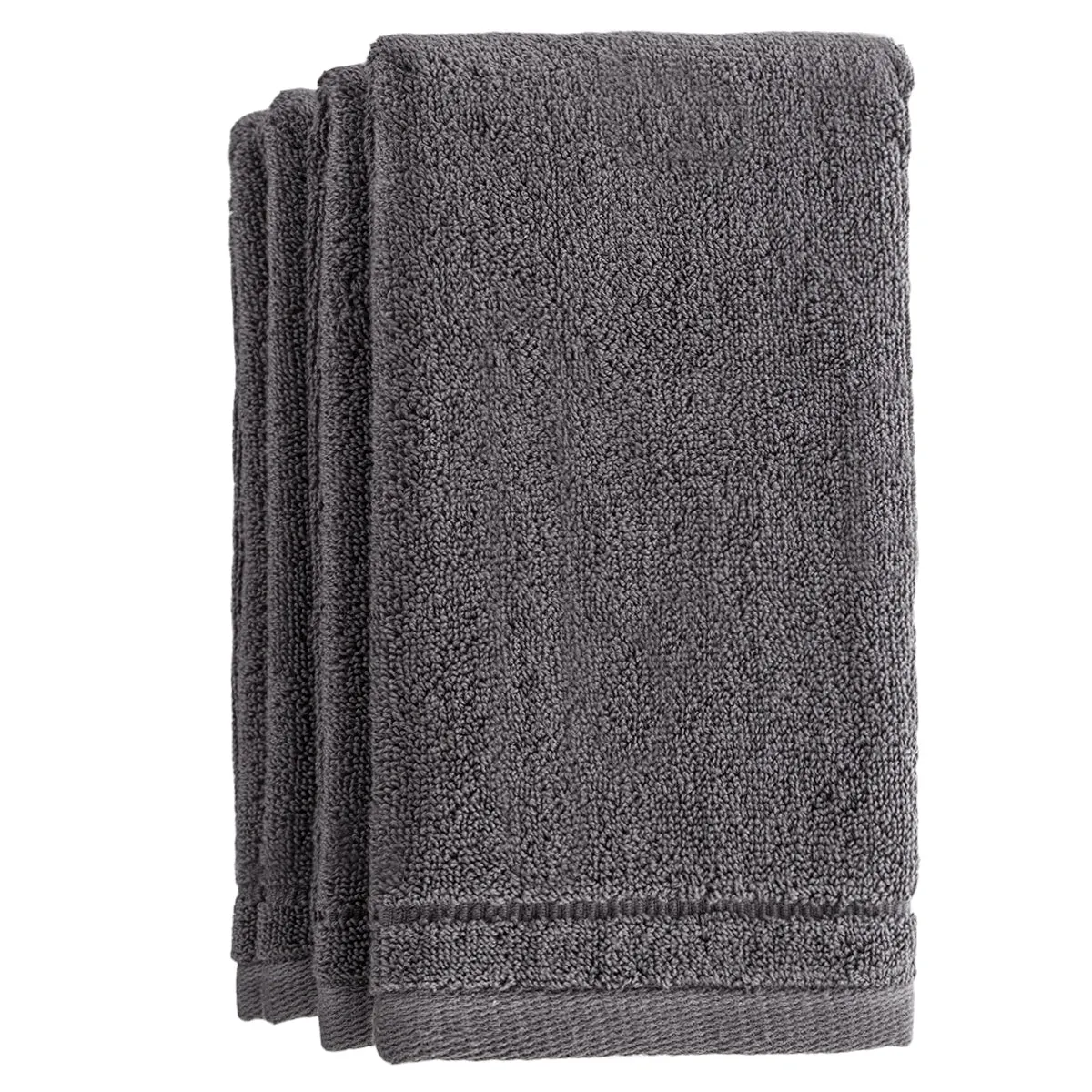 Fingertip Terry Towels Set of 4 - Grey (Wholesale)