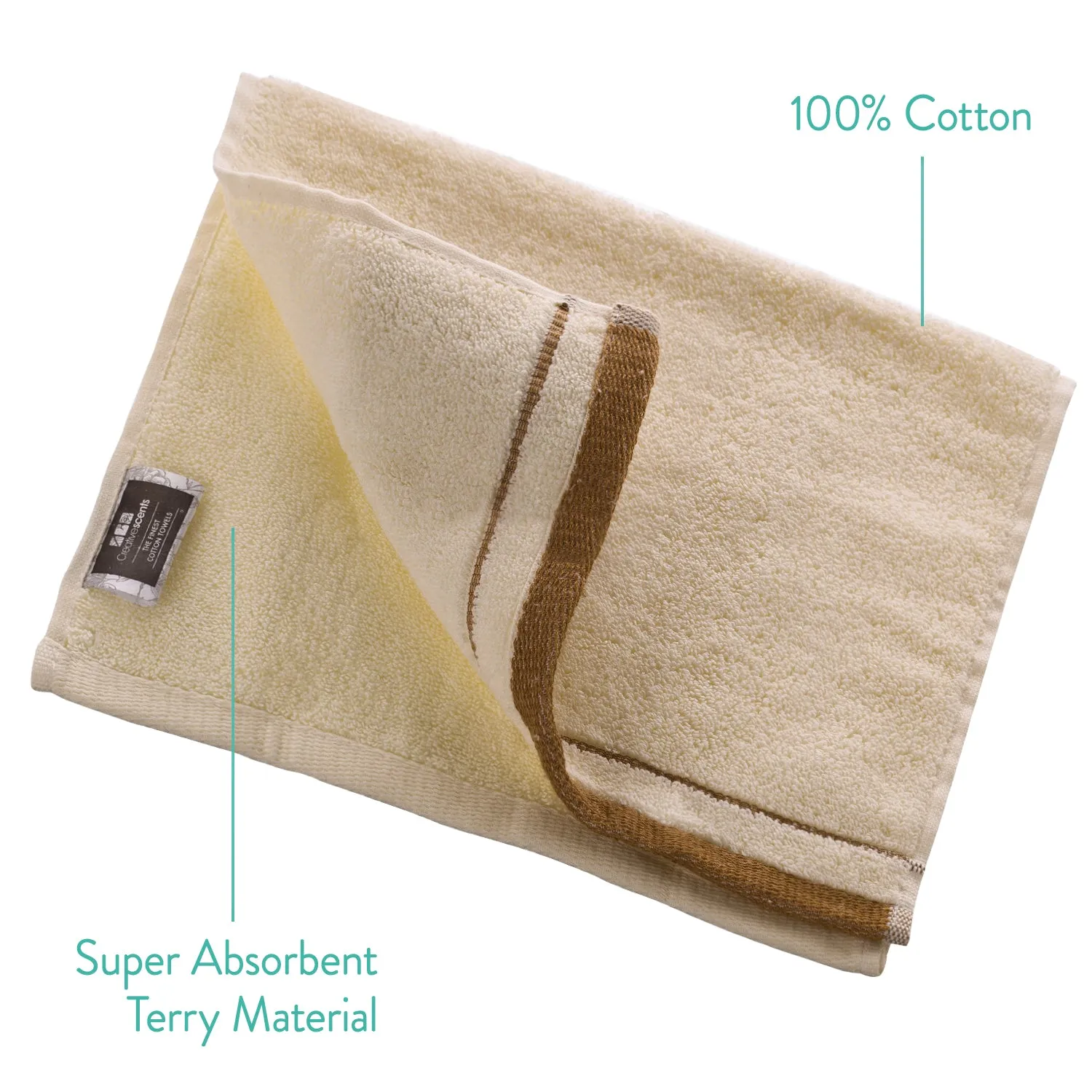 Fingertip Terry Towels Set of 4 - Ivory  (Wholesale)