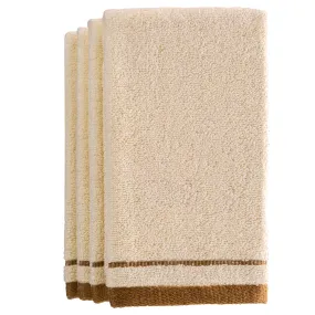 Fingertip Terry Towels Set of 4 - Ivory  (Wholesale)