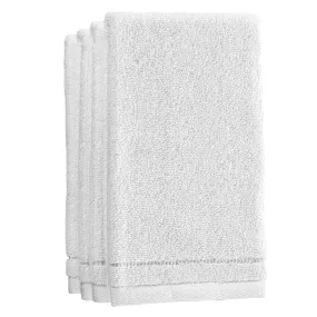 Fingertip Terry Towels Set of 4 - White (Wholesale)