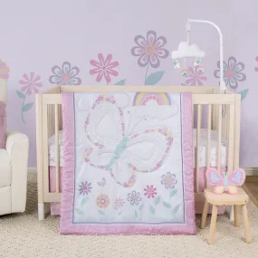 Floral Butterfly 4pcs crib set