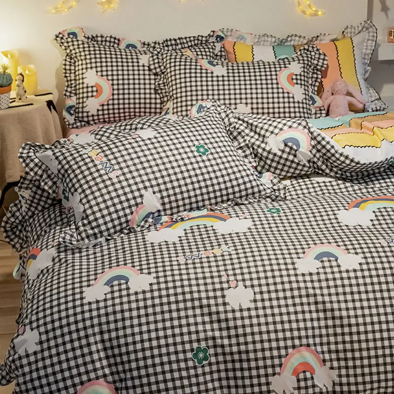 Four-piece Cotton Bedding Summer Princess Style Sheets