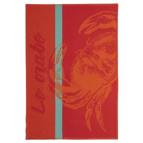 French Jacquard Crab Tea Towel by Coucke