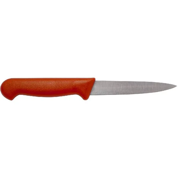 Genware 4" Vegetable Knife Red pack of 1