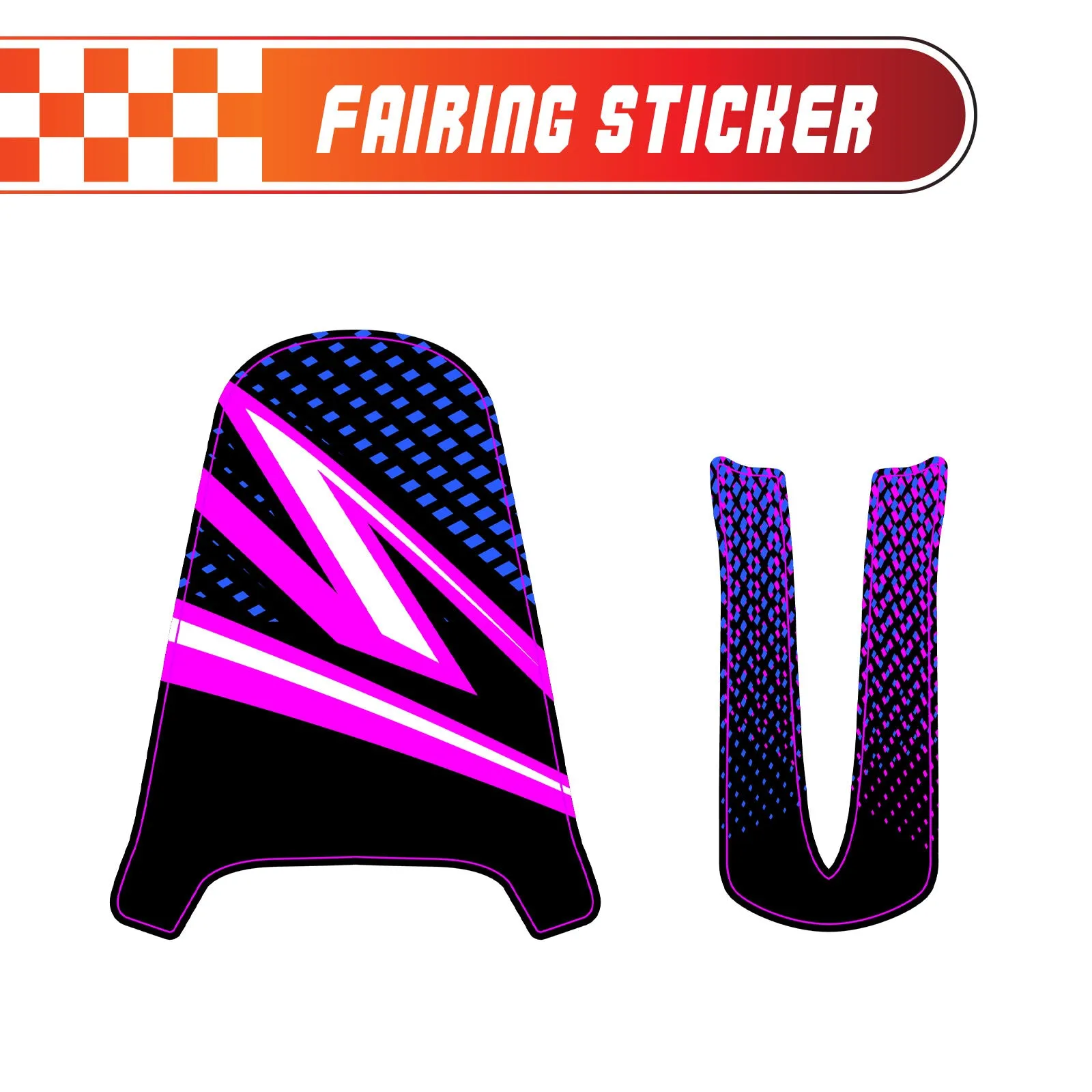 Graphic Kit Decals Fairing Sticker Custom Number For Razor MX350 MX400 - C011 Neon Prism