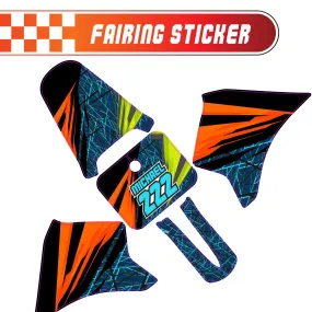 Graphic Kit Decals Fairing Sticker Custom Number For Razor MX350 MX400 - C012 Neon Prism Burst