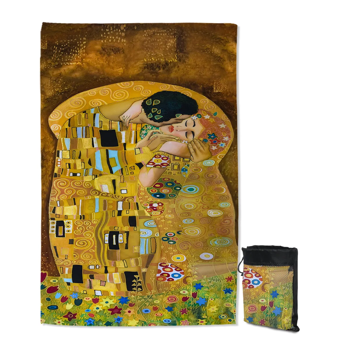 Gustav Klimt's The Kiss Sand Free Towel