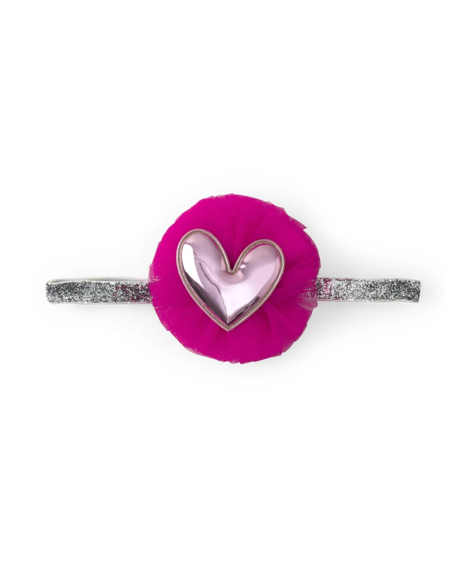 Heart Applique Headband - Dark Pink