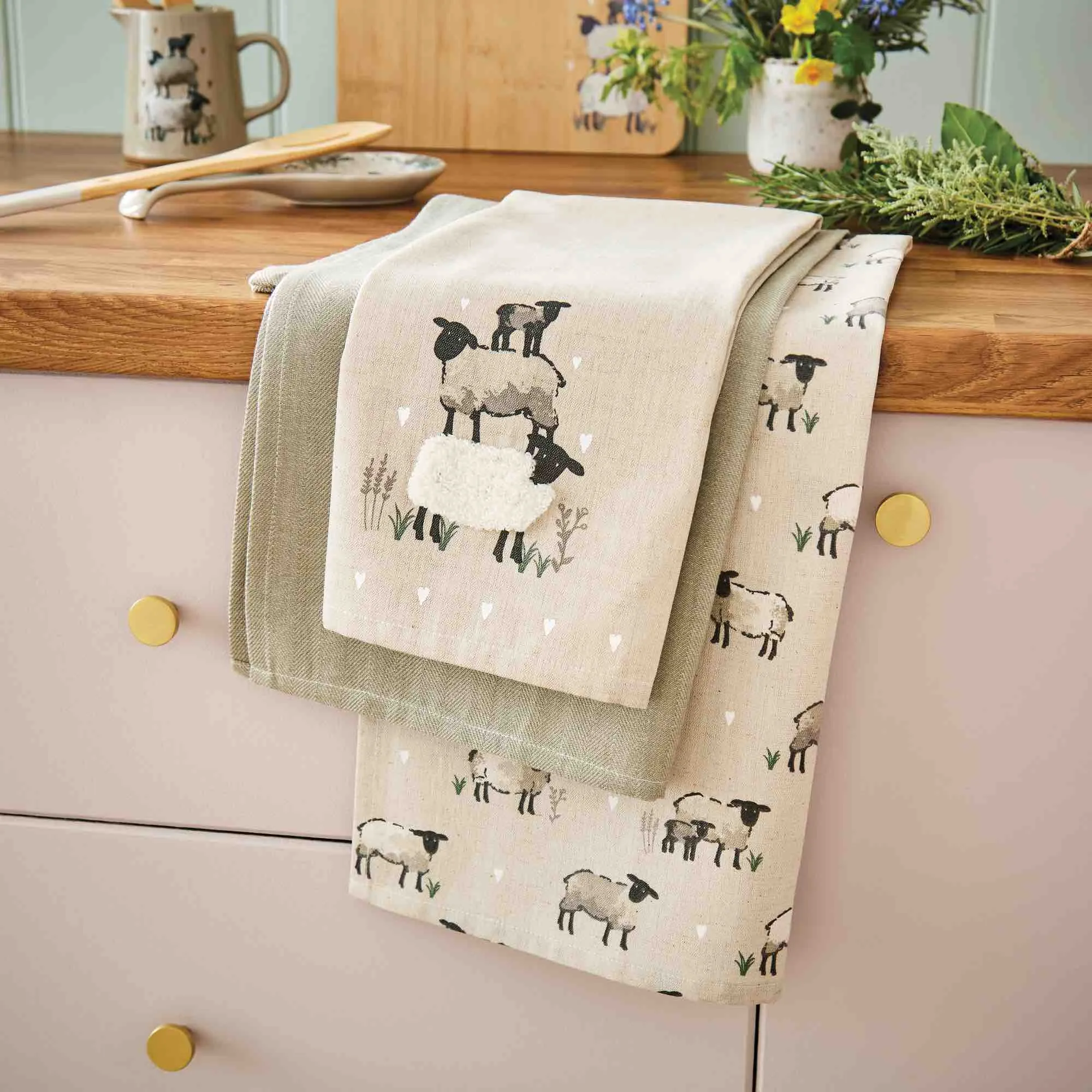 Highland Sheep 3 Pack Tea Towels