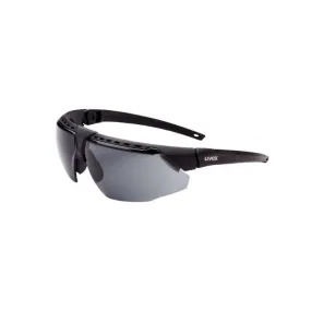 Honeywell Uvex Avatar S2851HS Safety Glasses, Black/Black Frame, Gray Lens, Hydroshield Anti-Fog Coating, Box of 10