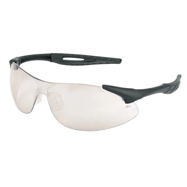 IA119 MCR Safety IA1 Series Safety Glasses, I/O Clear Mirror Lens, Black Frame