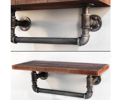 Industrial Pipe Shelf Towel Rail