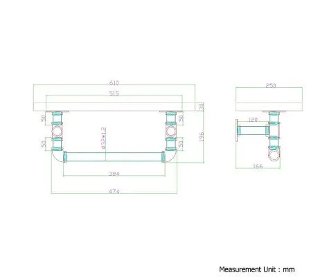 Industrial Pipe Shelf Towel Rail