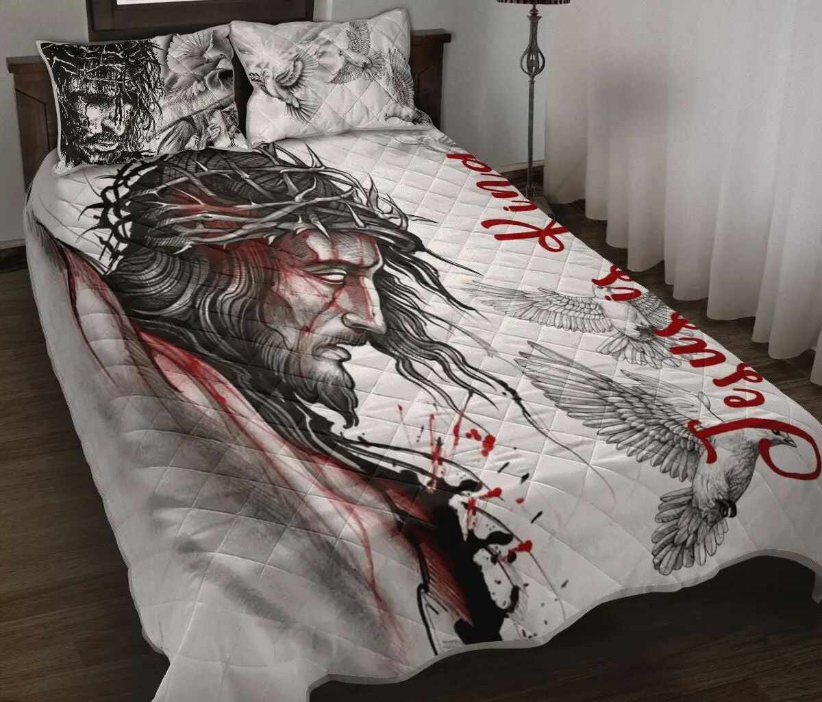 Jesus Is King Quilt Bedding Set - Christian Bedding Sets