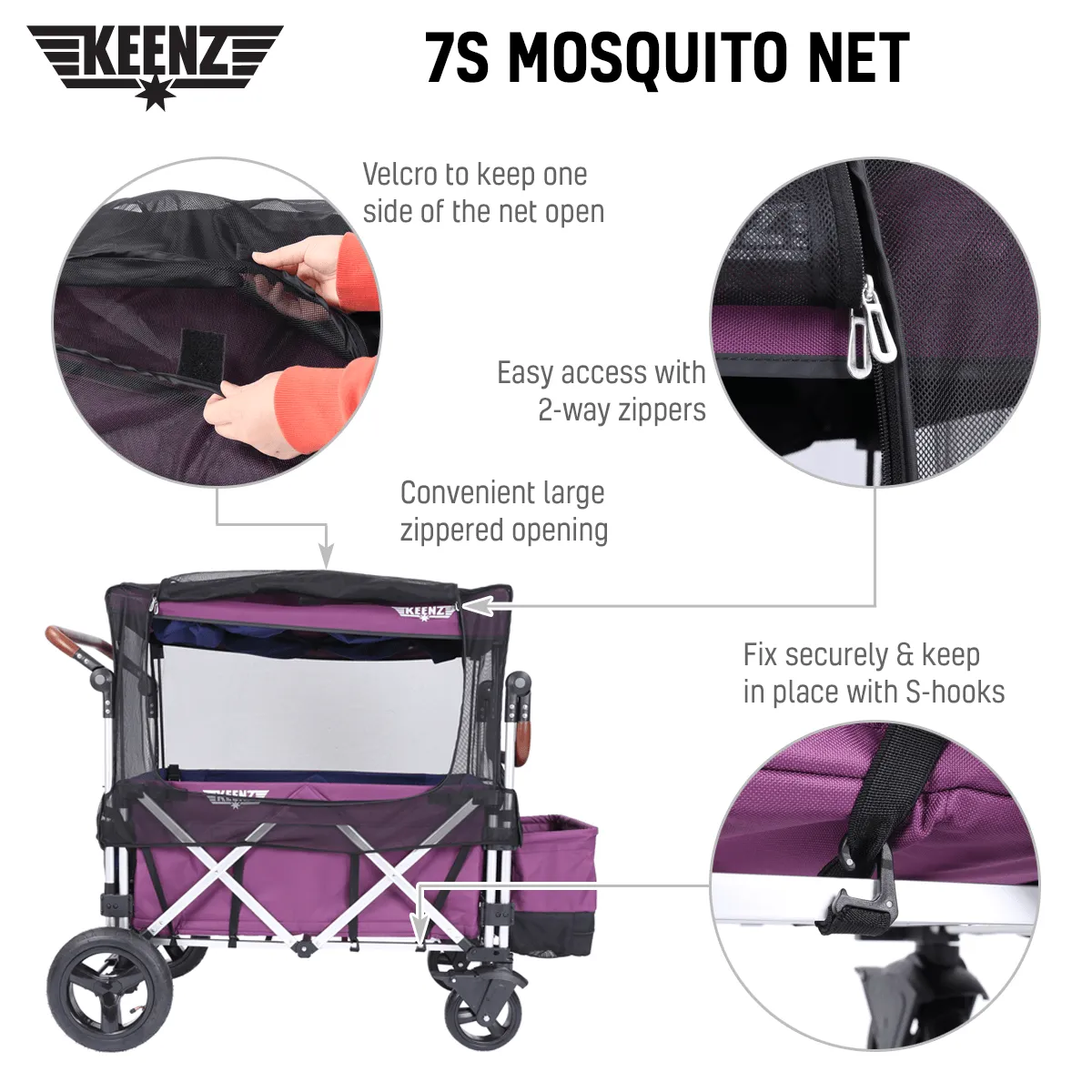 Keenz 7S Stroller Wagon Mosquito Net