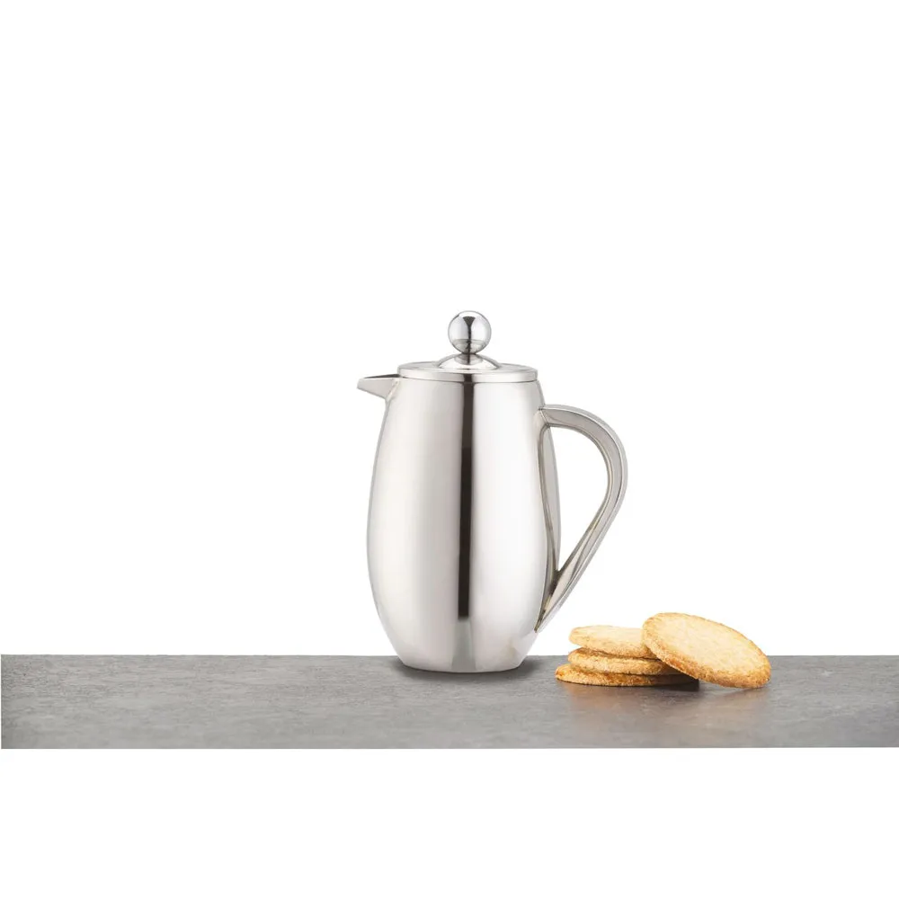 La Cafetiere 3-Cup 350ml Double Wall Stainless Steel French Press (Silver)