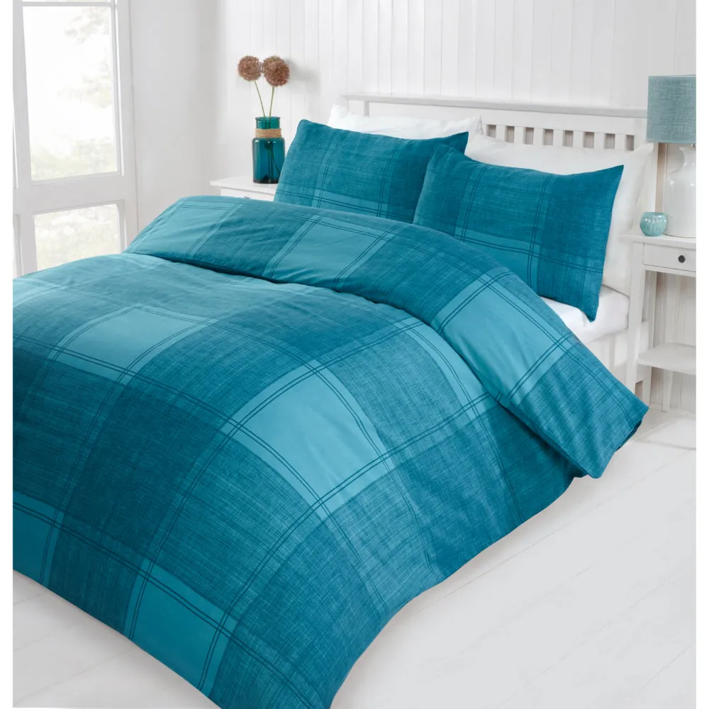 Lewis's Acton Duvet Set - Teal